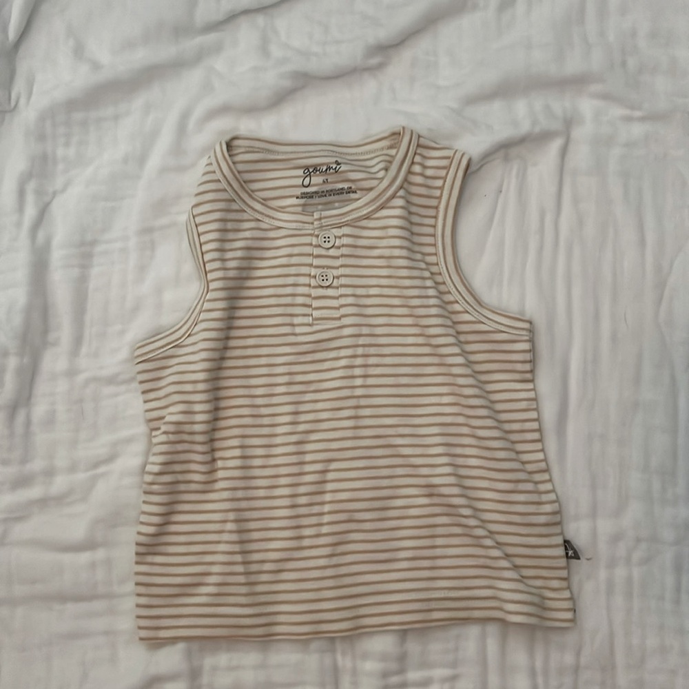 Goumi Stripped Smiley Tank